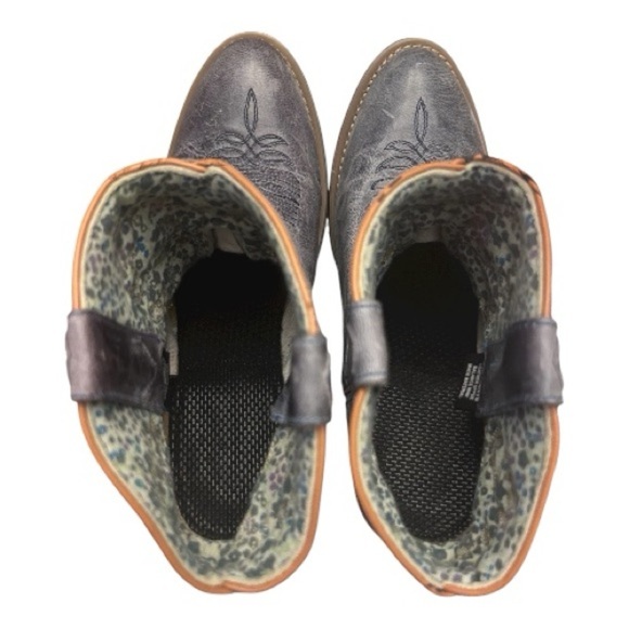 Laredo Women’s Sapphrye Blue Gray Round Toe Cowboy Booties Boots Size 9M - Picture 11 of 14